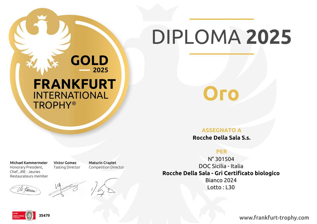 Frankfurt International Trophy Gold Medal Rocche della Sala - 2024 Grì Grillo Sicilia DOC